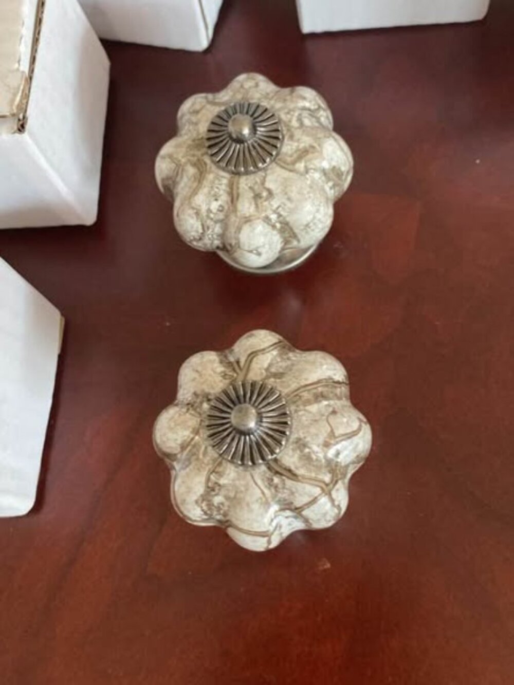 DIY Decor Hub Silver Pumpkin Knobs 10-Pack